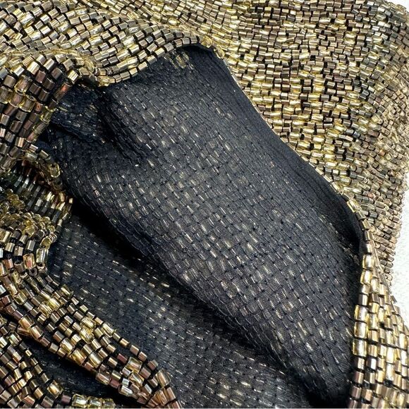 Ralph Lauren * Runway Collection Metallic Beaded Scarf - Picture 7 of 16
